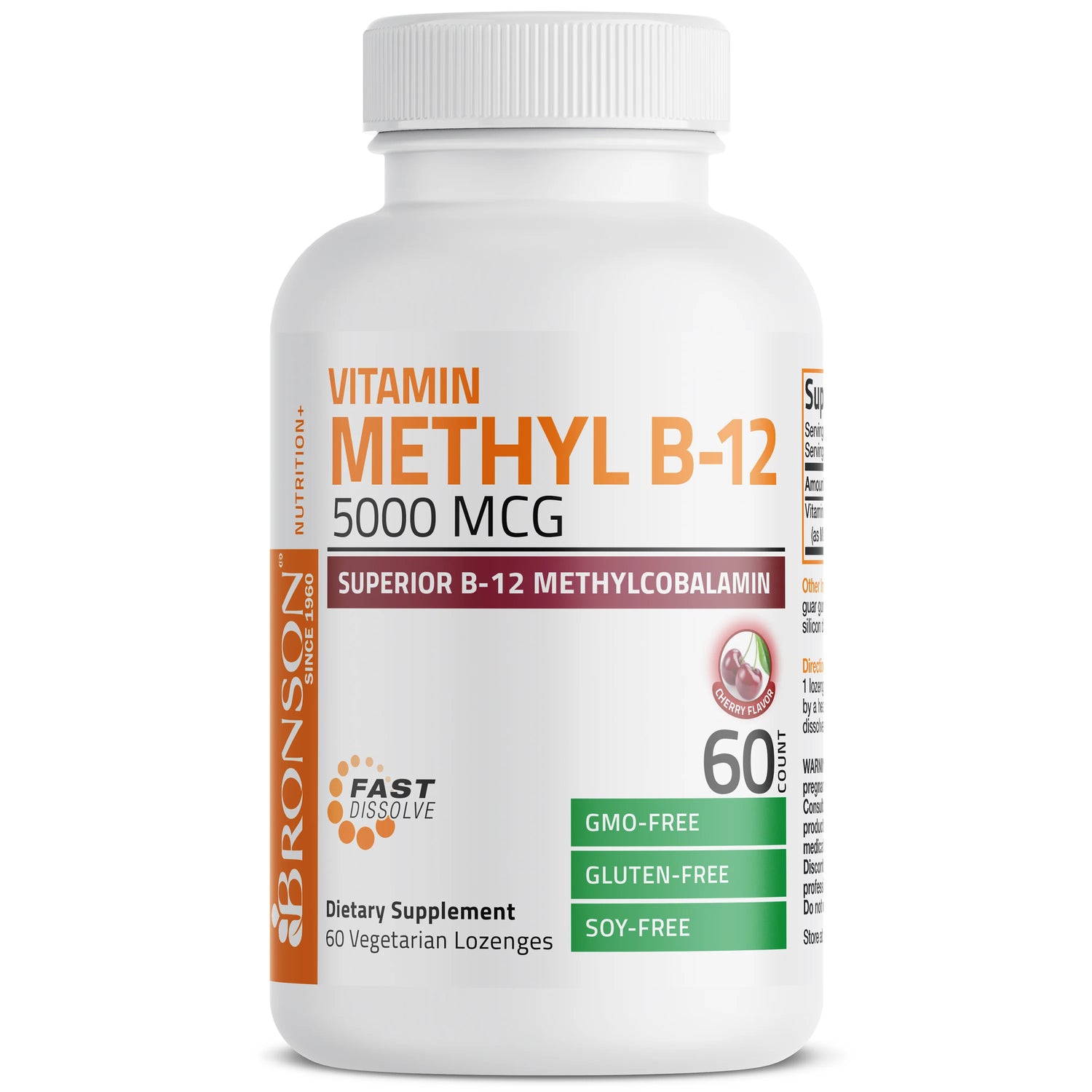 Bronson Methylcobalamin Vitamin B12 5000 mcg 60 Lozenges