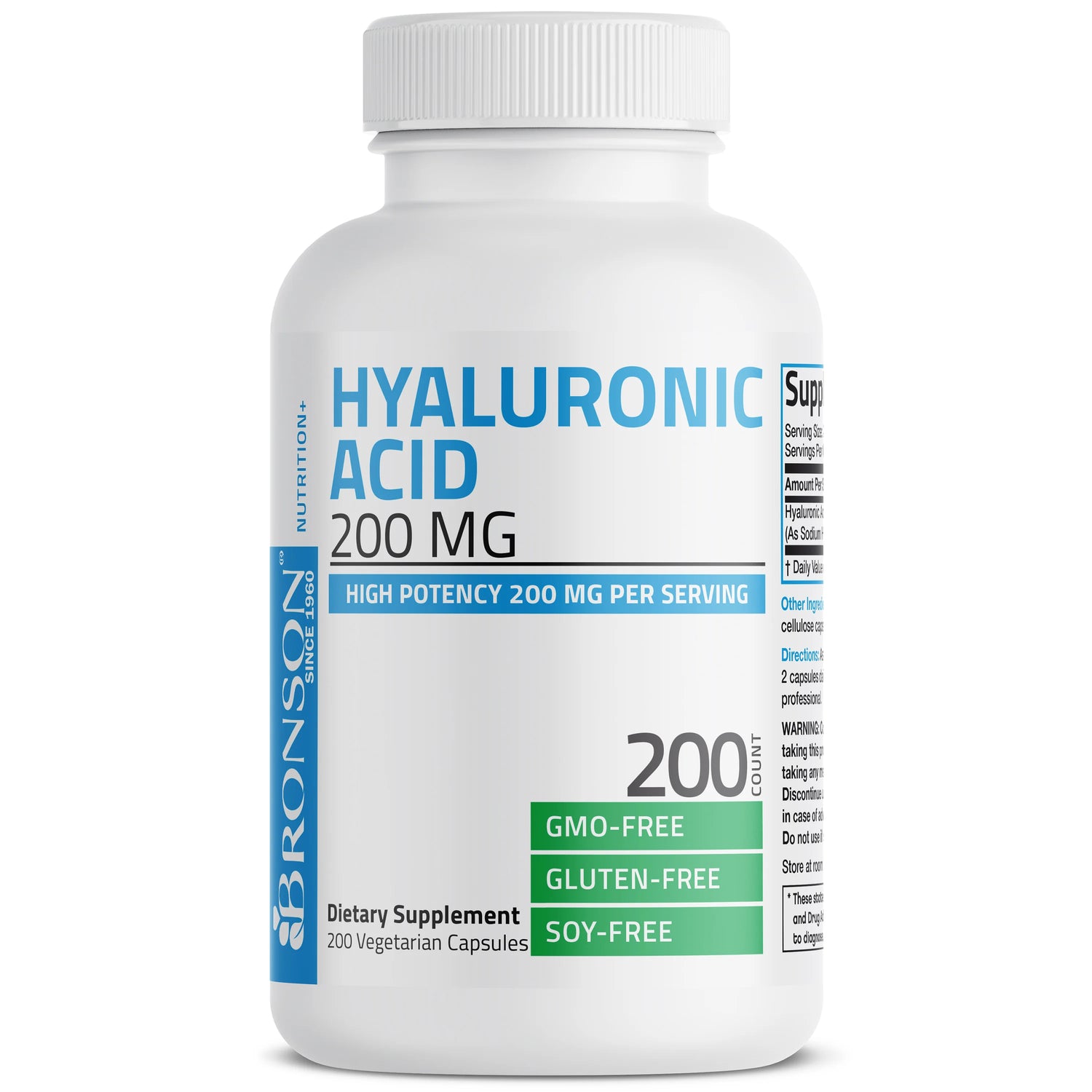 Bronson High Potency Hyaluronic Acid 200mg | Healthy Skin | Support Joint Health