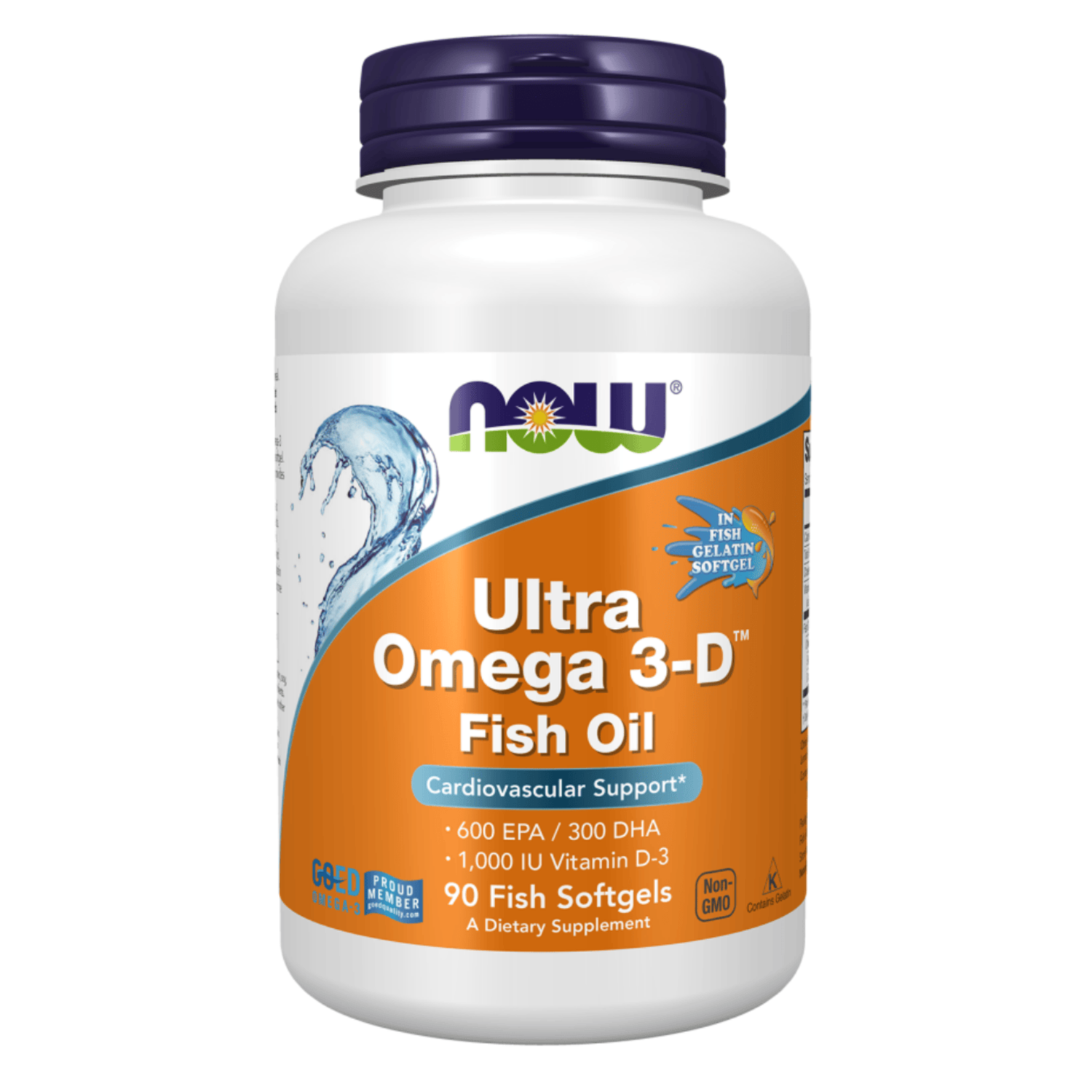 Now Ultra Omega 3 Fish Oil EPA DHA | Omega 3D with 1000IU D3 | 90 | 180 Softgels