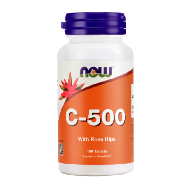Now Vitamin C 500mg Rose Hips 40mg