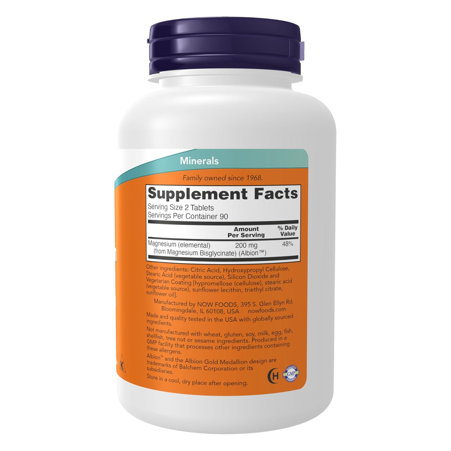 Now Magnesium Glycinate 200mg Highly Absorbable Healthy Muscle