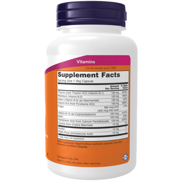 Now Vitamin B-100 | Vitamin B1 B2 B3 B6 B12