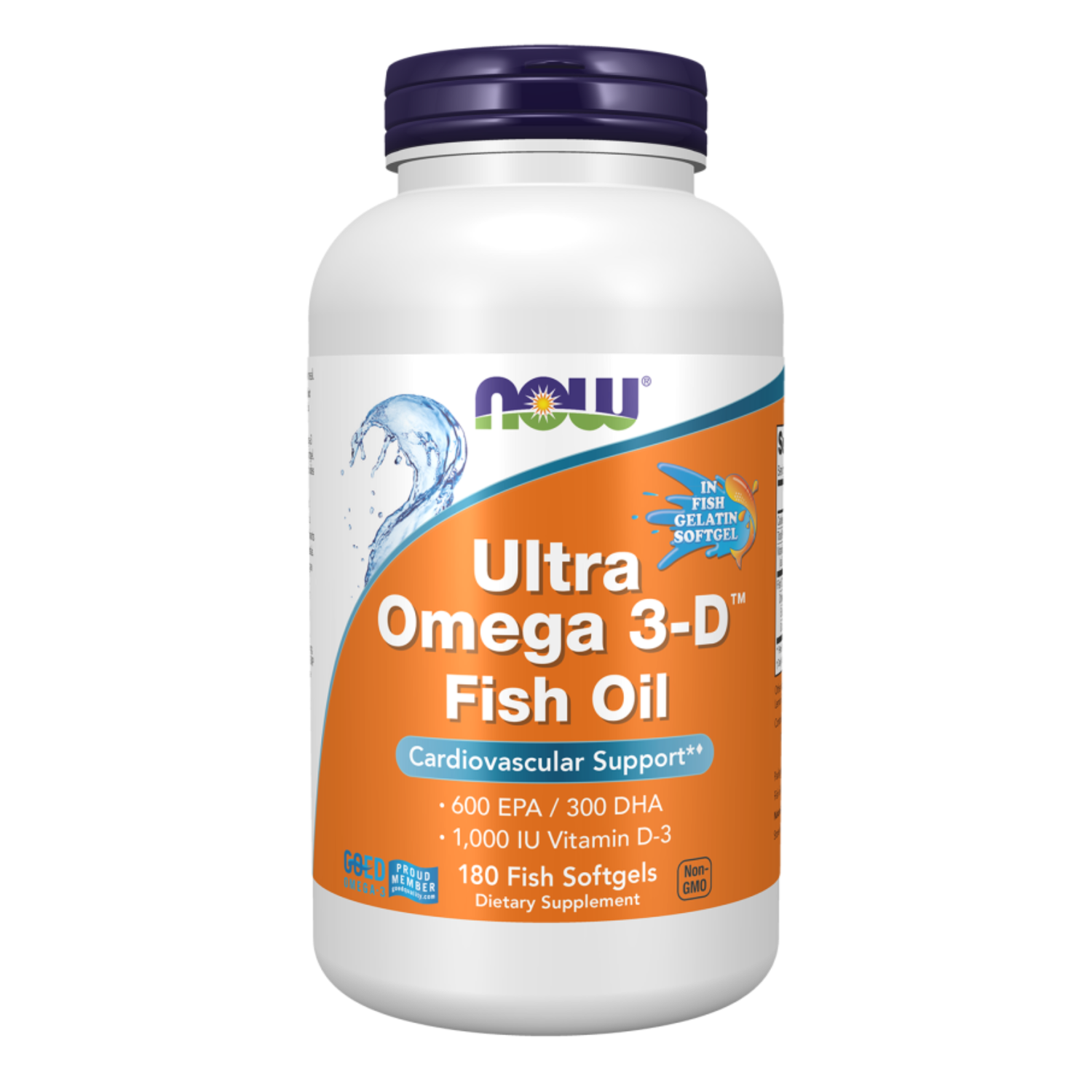 Now Ultra Omega 3 Fish Oil EPA DHA | Omega 3D with 1000IU D3 | 90 | 180 Softgels