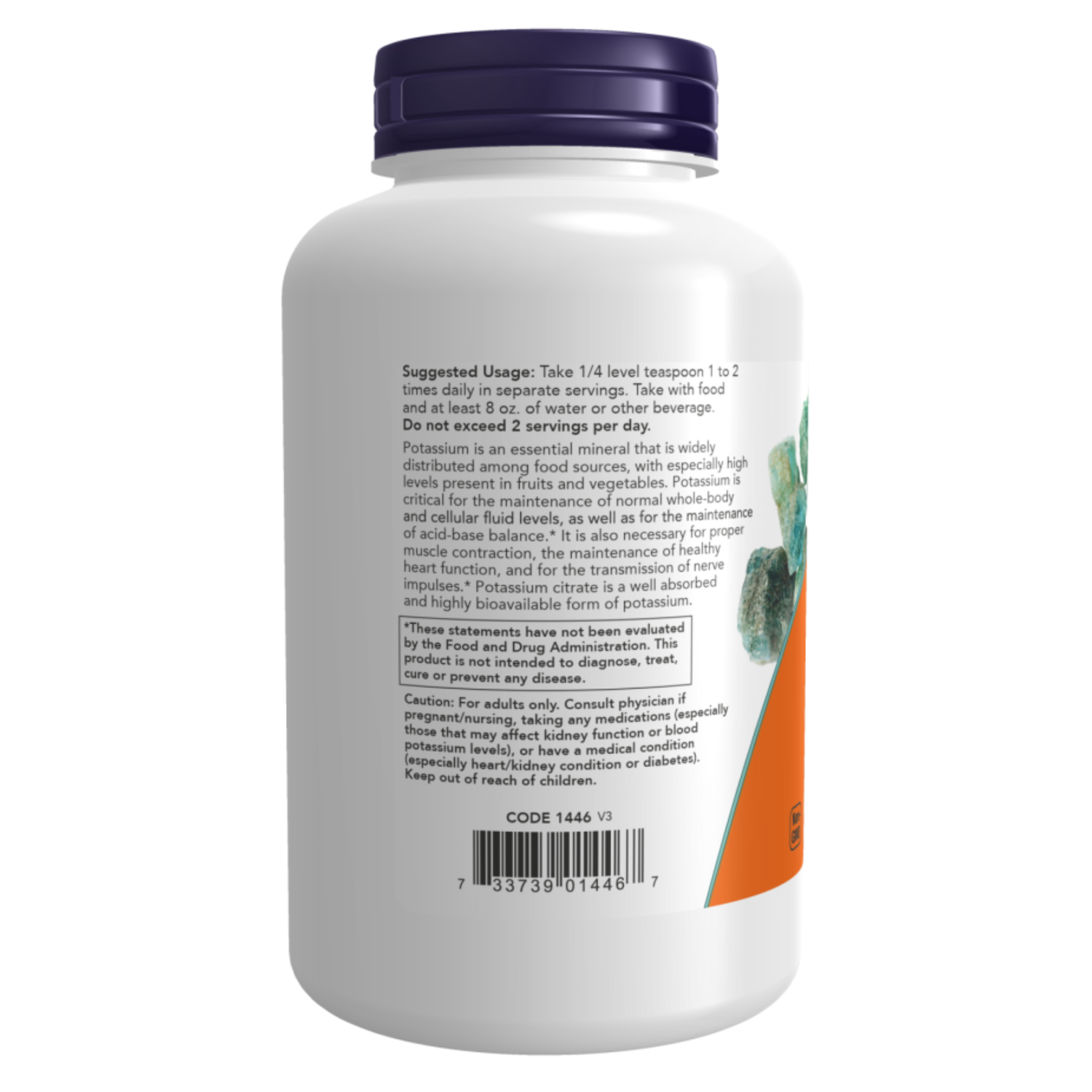 Now Foods Potassium Citrate Pure Powder (340 g)