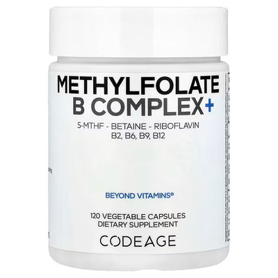 CODEAGE METHYLFOLATE B COMPLEX+ B2 B6 B9 B12 Betaine TMG | Quatrefolic 5-MTHF (Methylfolate) | Riboflavin | Methylcobalamin