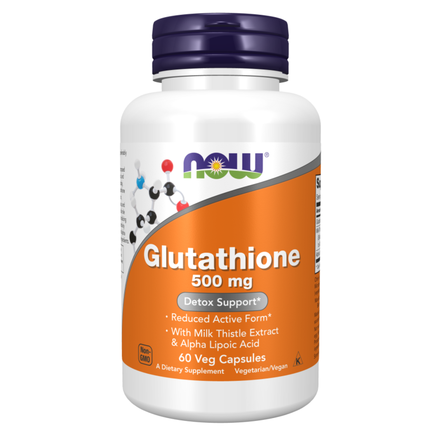 Now Foods 500mg Glutathione + Milk Thistle Extract & Alpha Lipoic Acid