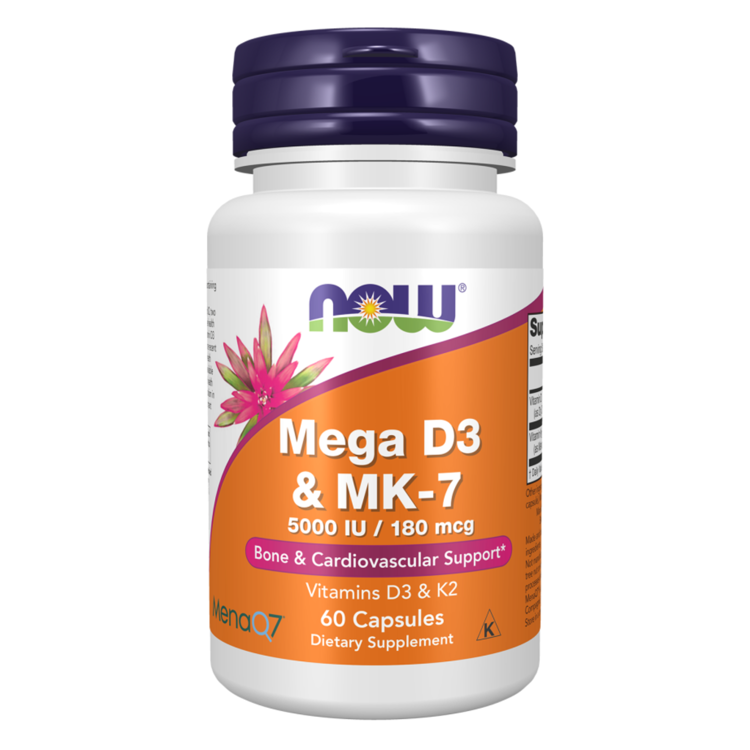 Now Foods Mega D3 5000IU 180mcg K2 MK7