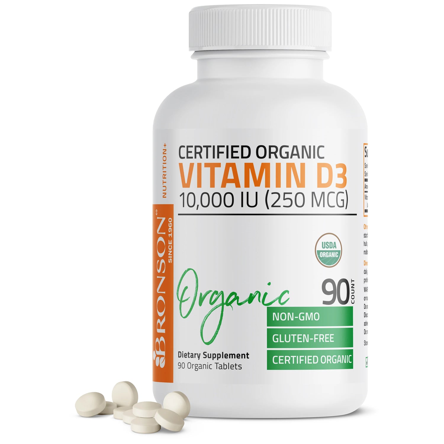 Bronson Organic Vitamin D3 10000IU 250mcg