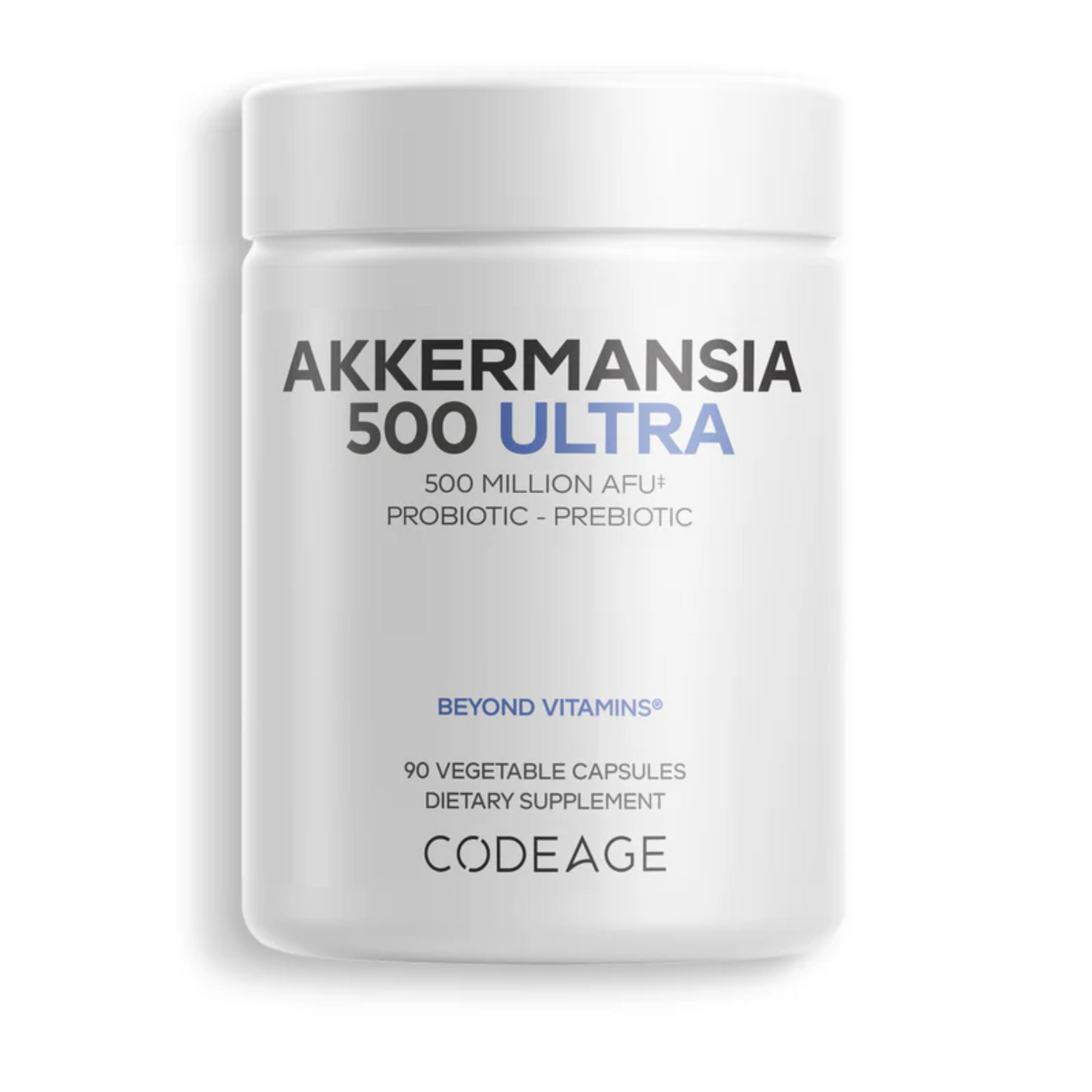 Codeage Akkermansia 500 Ultra | 500 Million AFU Probiotic Prebiotic Chicory Inulin