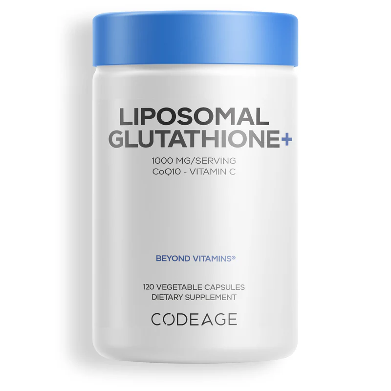 Codeage Liposomal Glutathione+ 1000mg, Vitamin C, CoQ10