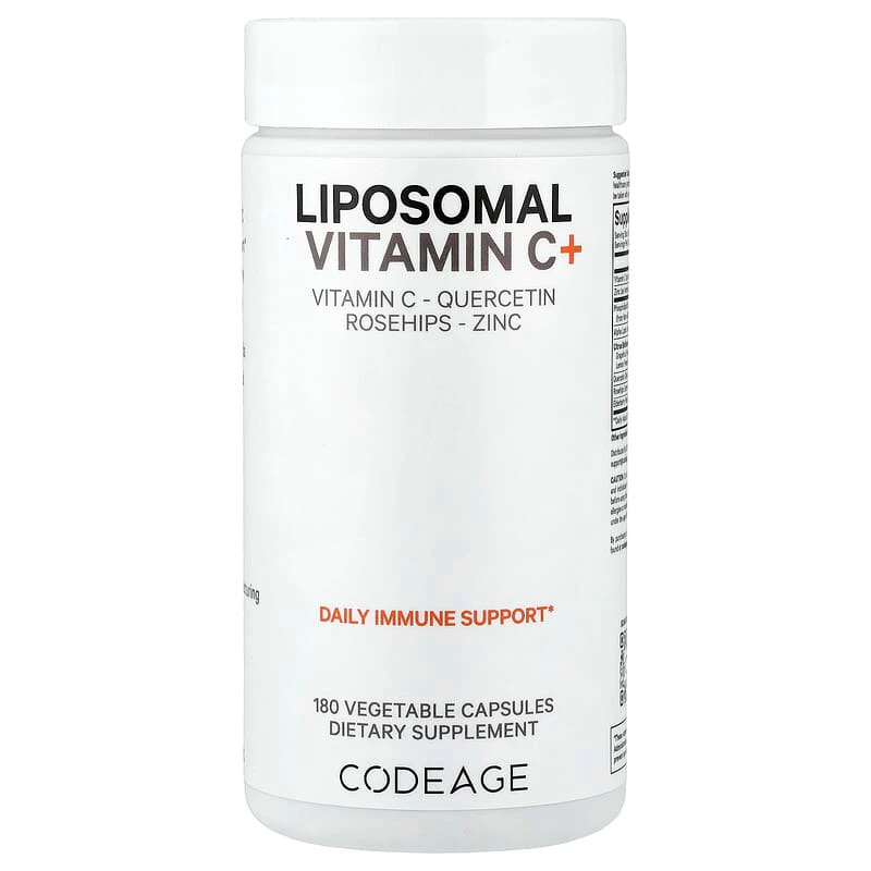 CodeAge Liposomal Vitamin C+ 1500mg Quercetin Rosehips 50mg Zinc