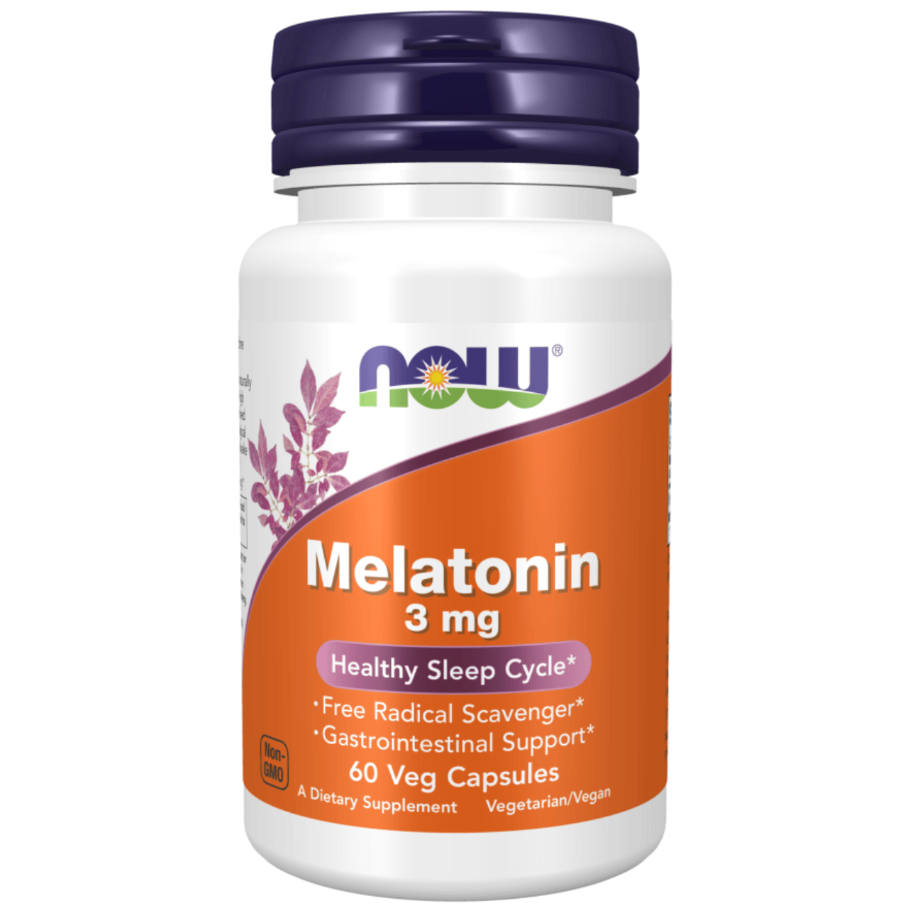 NOW Foods Melatonin 3mg | 5mg Healthy Sleep Cycle 60 VegCapsules