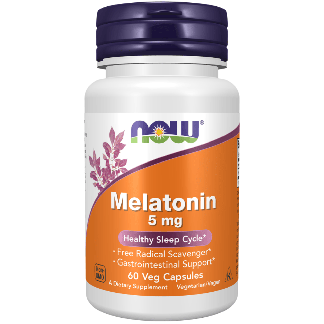 NOW Foods Melatonin 3mg | 5mg Healthy Sleep Cycle 60 VegCapsules