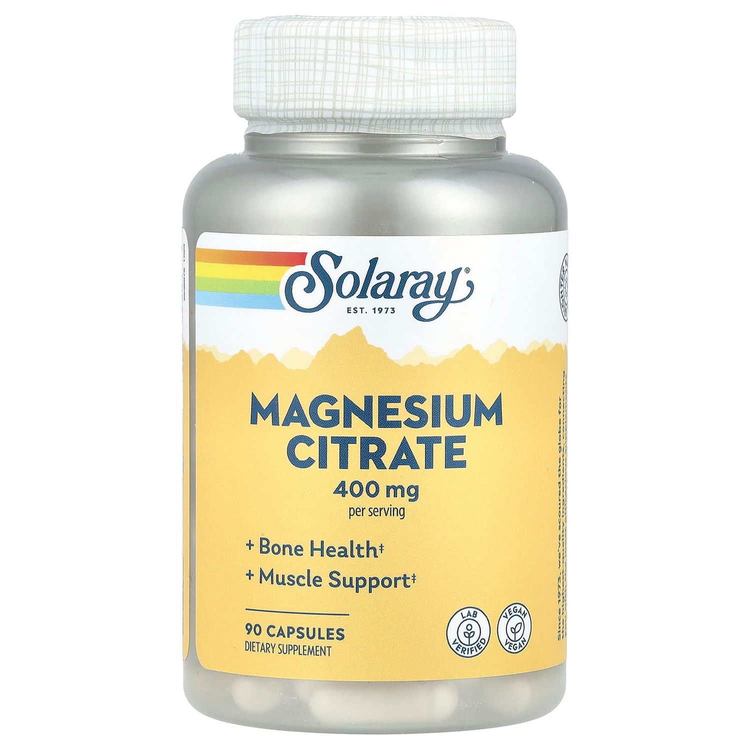 Solaray Magnesium Citrate 400mg Healthy Heart Muscle Nerve Circulatory