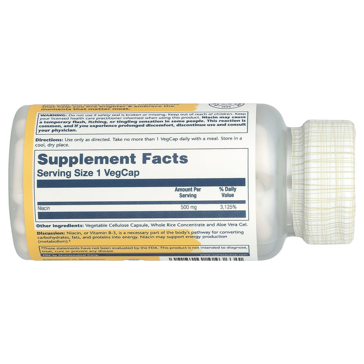 Solaray Niacin 500mg Vitamin B3